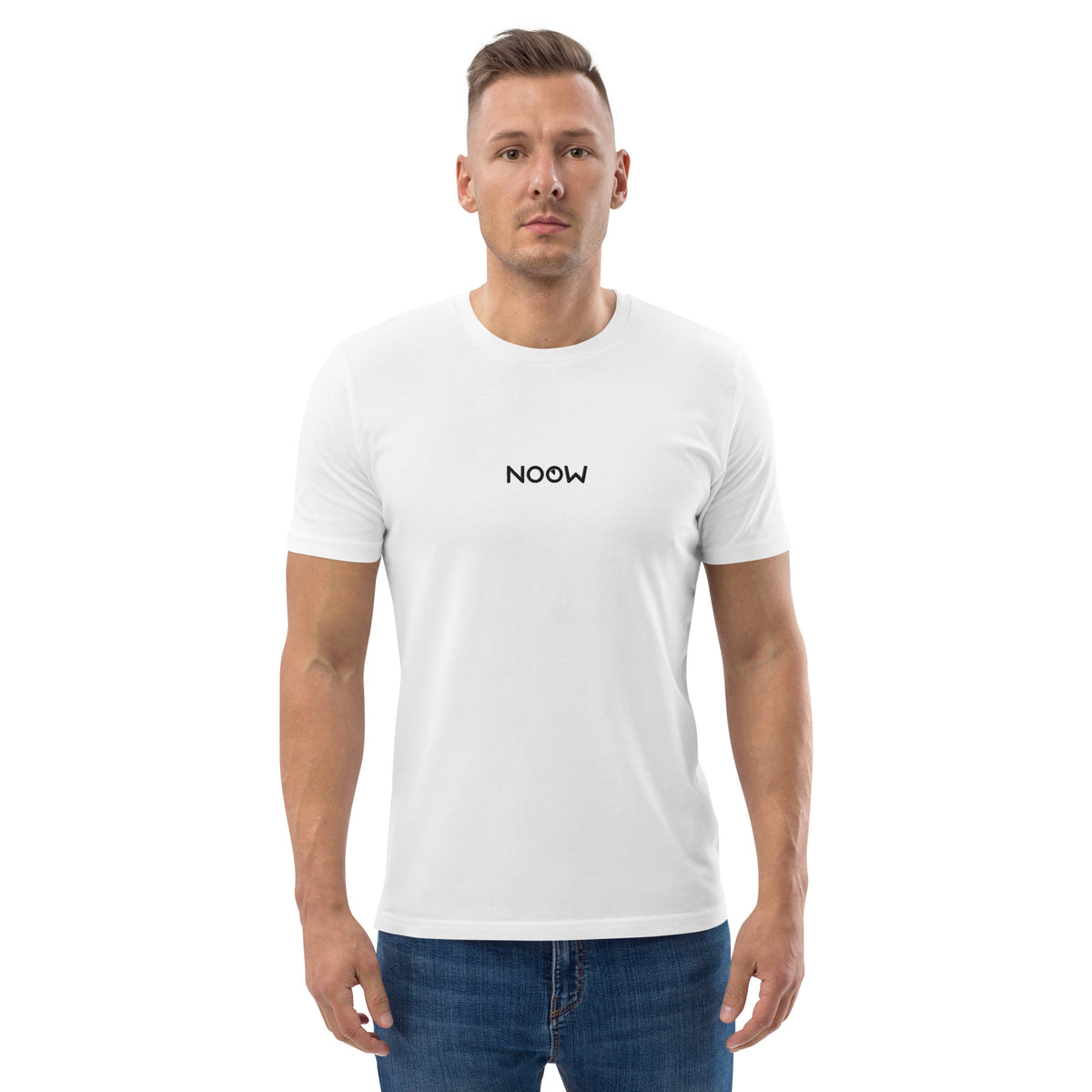 Camiseta con Bordado de algodón orgánico unisex