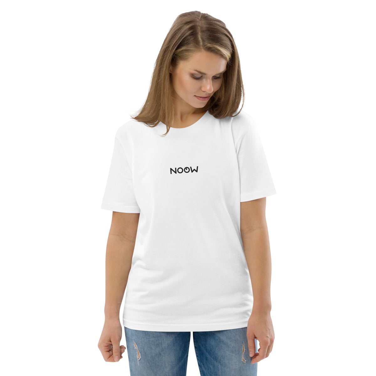 Camiseta con Bordado de algodón orgánico unisex