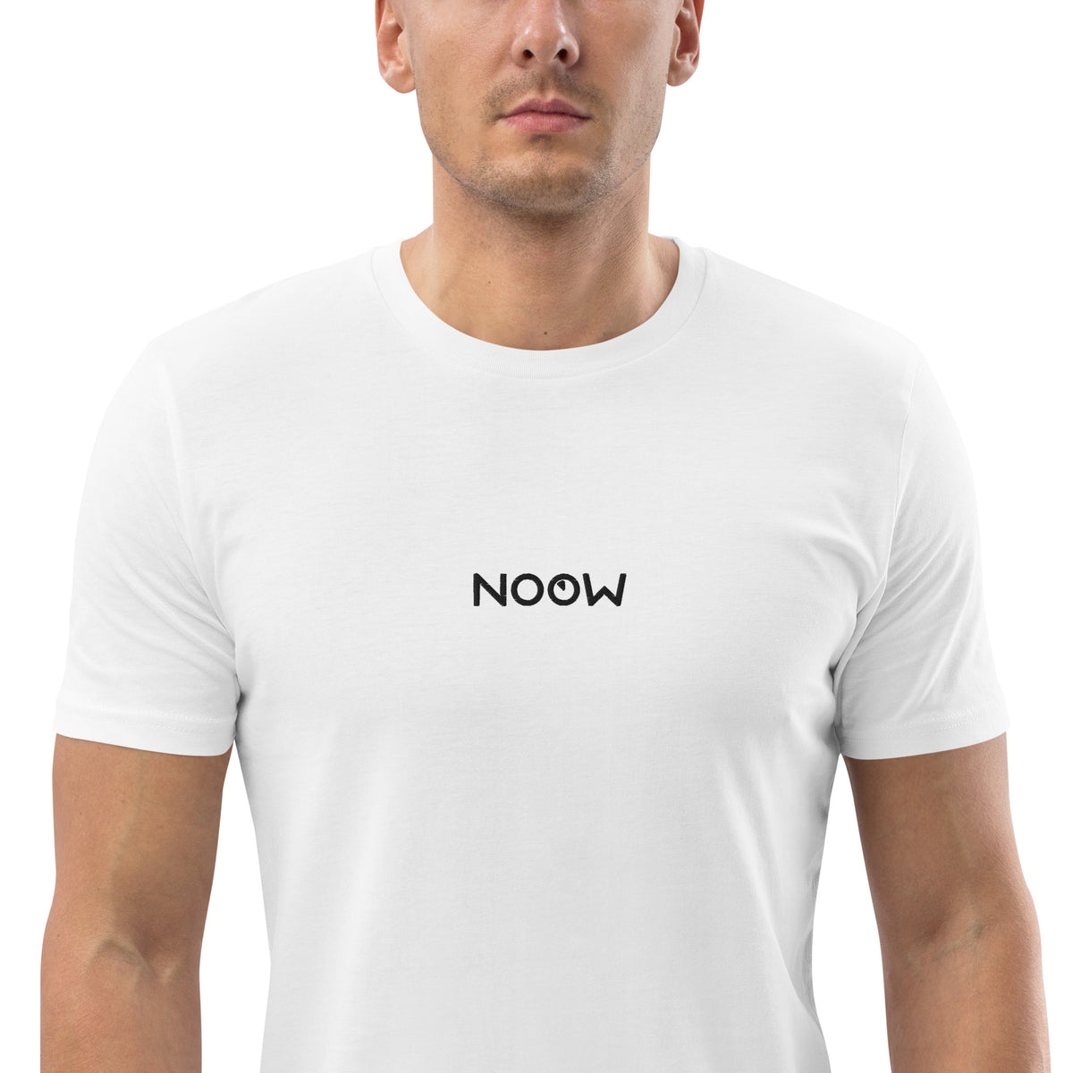 Camiseta con Bordado de algodón orgánico unisex